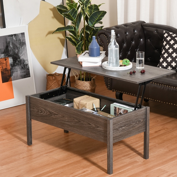Homcom lift top coffee table sales