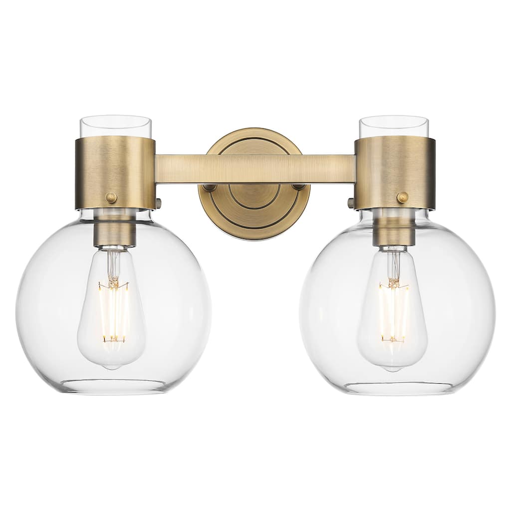 Innovations Lighting 464-2W-G464B-7CL Lawton Sphere 2 Light 16" Wide
