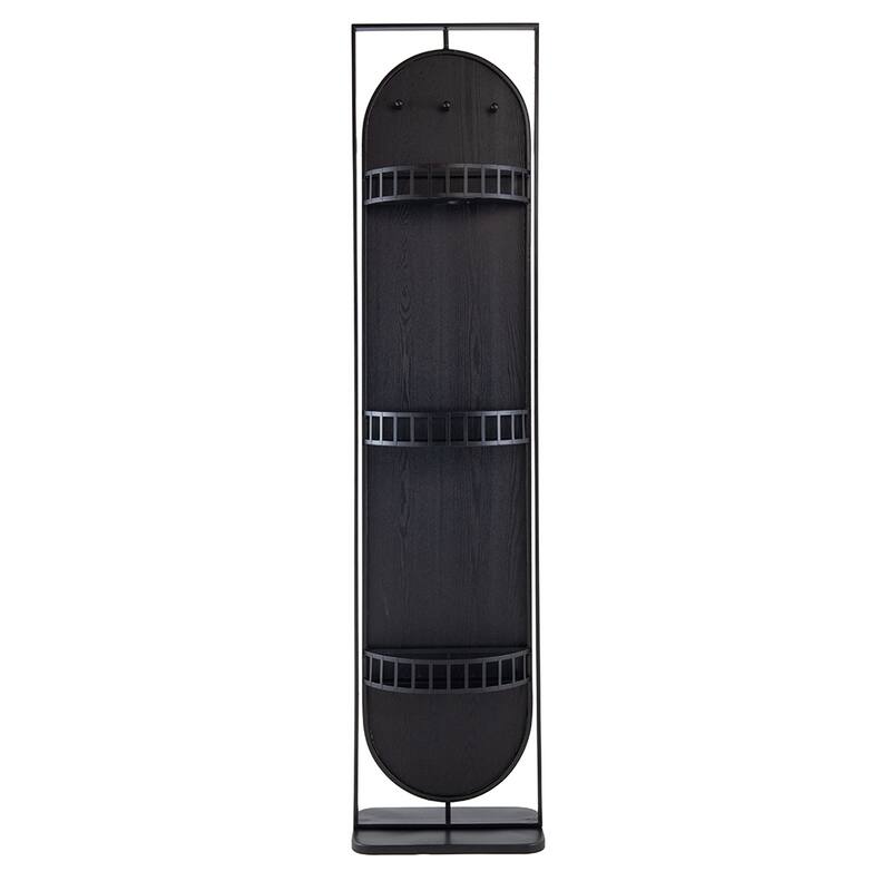 18" x 12" x78" Full Length Standing Mirror, 360° Swivel Floor Mirror for Bedroom Living Room Vanity Entryway - Black