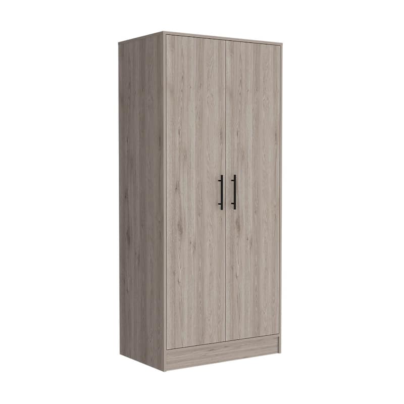 Armoire for Bedroom, Includes hanging rod,Light Gray