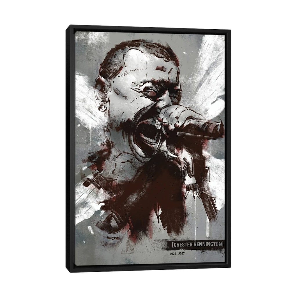 iCanvas "Chester Bennington I" by Nikita Abakumov Framed Canvas Print