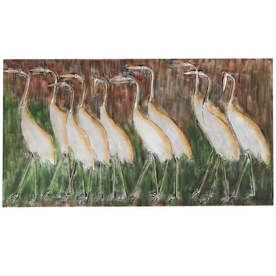 Metal Bird Wall Decor - Brown - Roche River Decor