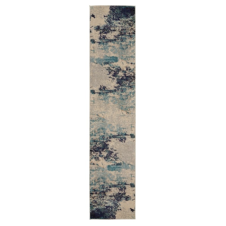 Sasim Power Loomed Abstract Area Rug By HomeRoots - 10' Runner