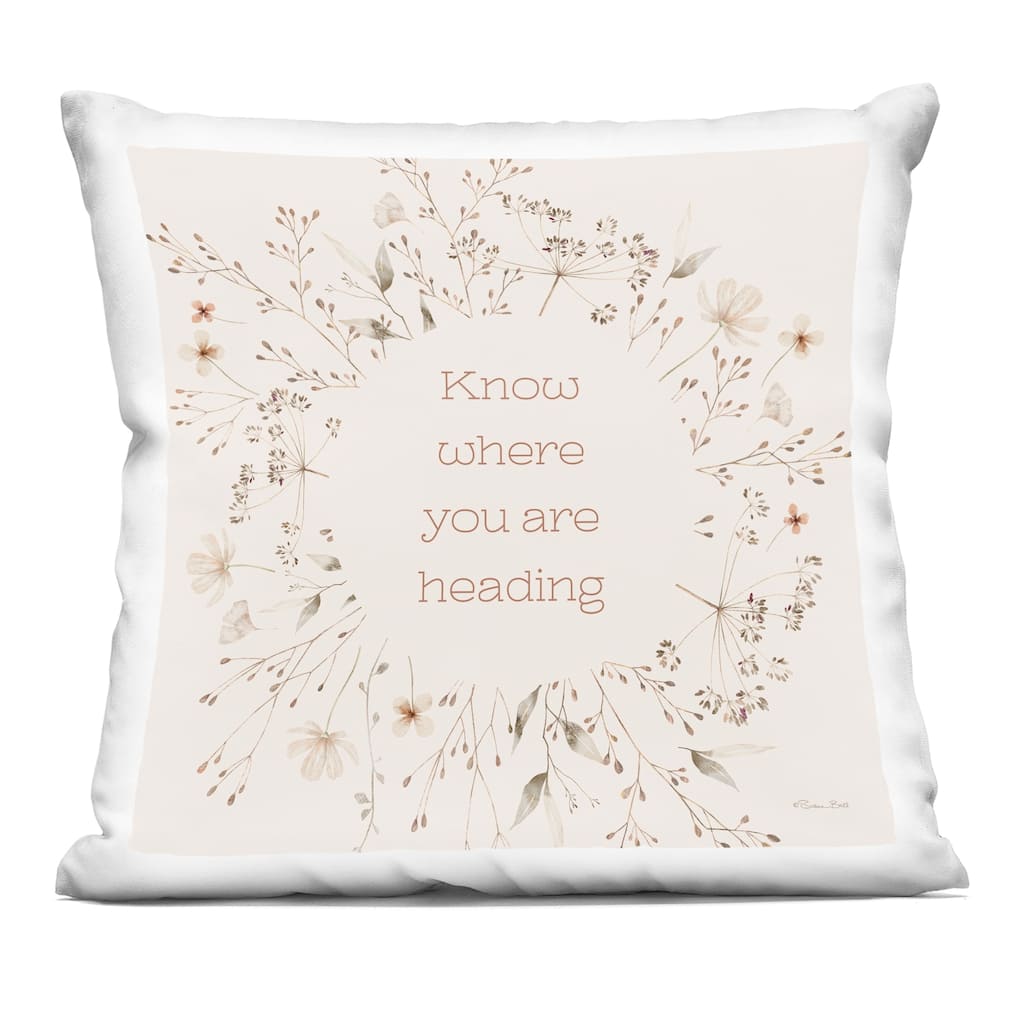 Stupell Know Where You Are Heading Decorative Printed Throw Pillow Design by Susan Ball