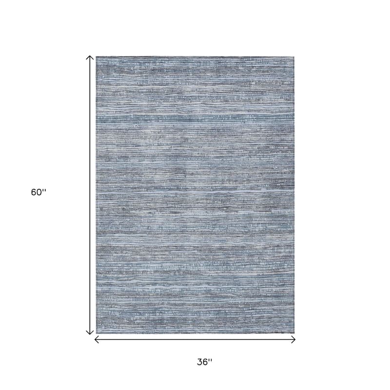 HomeRoots Striped Transitional Rectangle Outdoor Rug