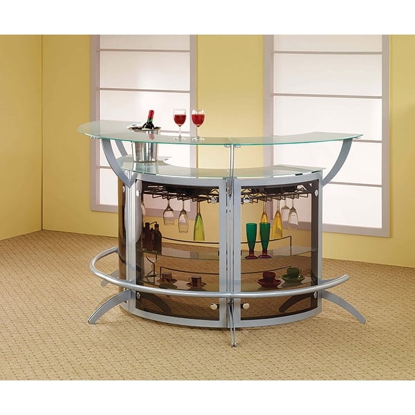 slide 1 of 3, Kendall Sliver and Smoked Bar Unit (Set of 3)