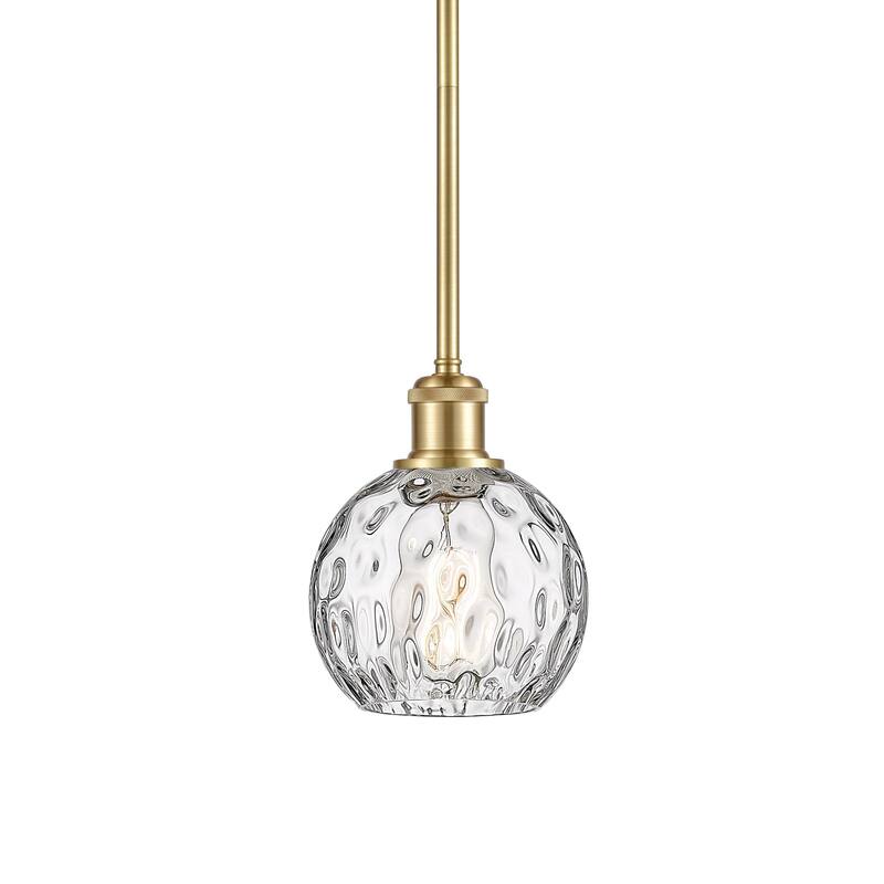 Innovations Lighting 516-1S-8-6 Athens Pendant Athens 6" Wide Mini - Satin Gold / Clear Water Glass