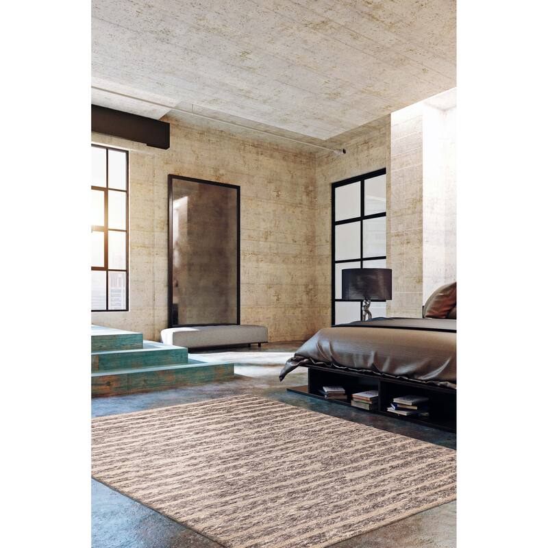 ECARPETGALLERY Hand-knotted Tangier Taupe Wool Rug - 5'2 x 7'6