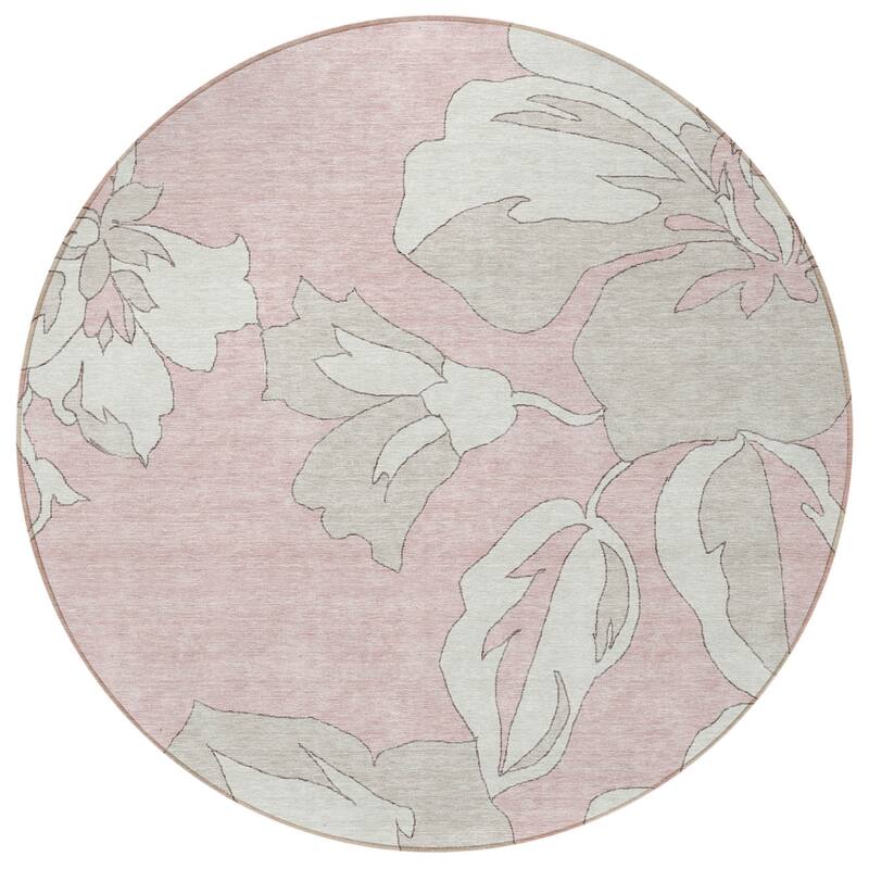 HomeRoots Floral Transitional Rectangle Outdoor Rug