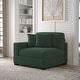 preview thumbnail 81 of 190, Modern Modular Sectional Sofa Corduroy Chaise Lounges Left Facing - Hunter Green Armchair