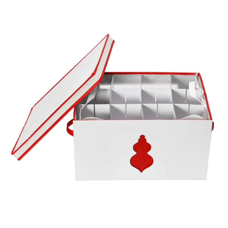 Household Essentials Ornament Storage Chest with 24 Pockets - 13.5"L x 18.6"W x 10.0"H