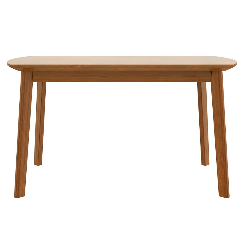Modern 5 Piece Dining Table Set for 4, Solid Wood Dining Table and Solid Wood Chairs, 1 Dining Table and 4 Upholstered Chairs