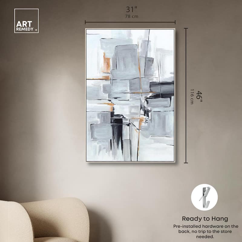 Elegant Grey Shades I Canvas by Art Remedy