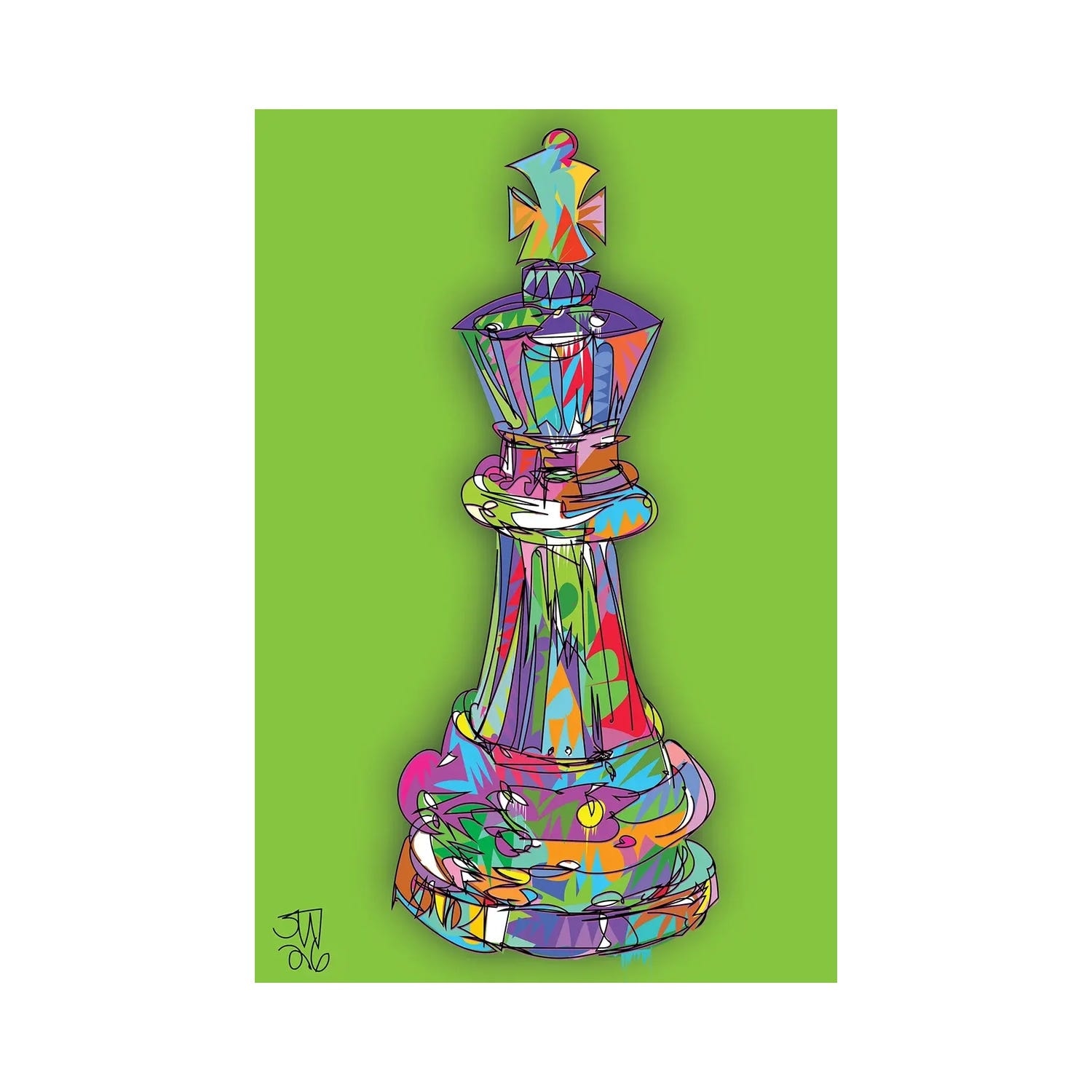 "King Piece" by TECHNODROME1 Canvas Print