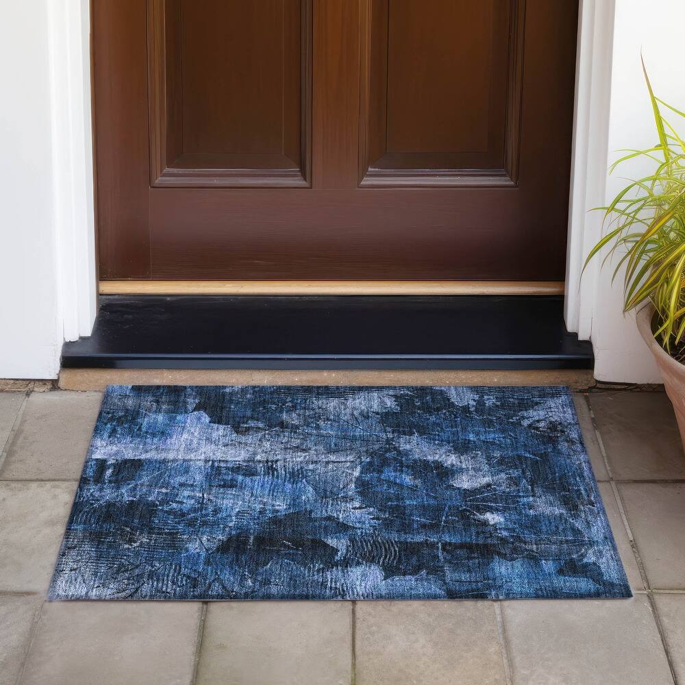 Machine Washable Indoor/ Outdoor Foilage Chantille Rug