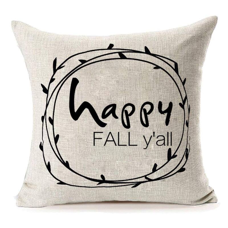 Happy Fall Y'all Cotton Linen Pillow Covers Bed Bath & Beyond 23602724