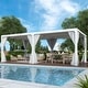 preview thumbnail 153 of 188, EROMMY Outdoor Louvered Pergola Gazebo with Adjustable Aluminum Rainproof Roof