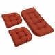 preview thumbnail 6 of 10, Blazing Needles All-weather 3-piece Bench Cushion Set