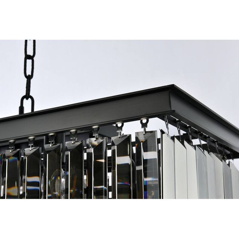 Royce Edge 12-Light Matte Black-Chandelier