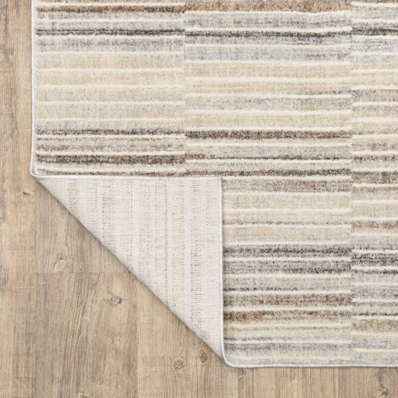 Style Haven Owen Contemporary Layered Stripes Area Rug