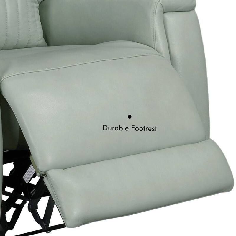 Genuine Leather Reclining Loveseat with Triple Power Adjustable Headrest, Lumbar Support, Zero Gravity, USB & USB-C Ports