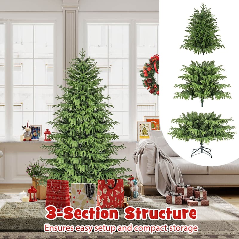 Costway 6/7/8 FT Artificial Christmas Tree with 270 LED Lights, 746 - See Details