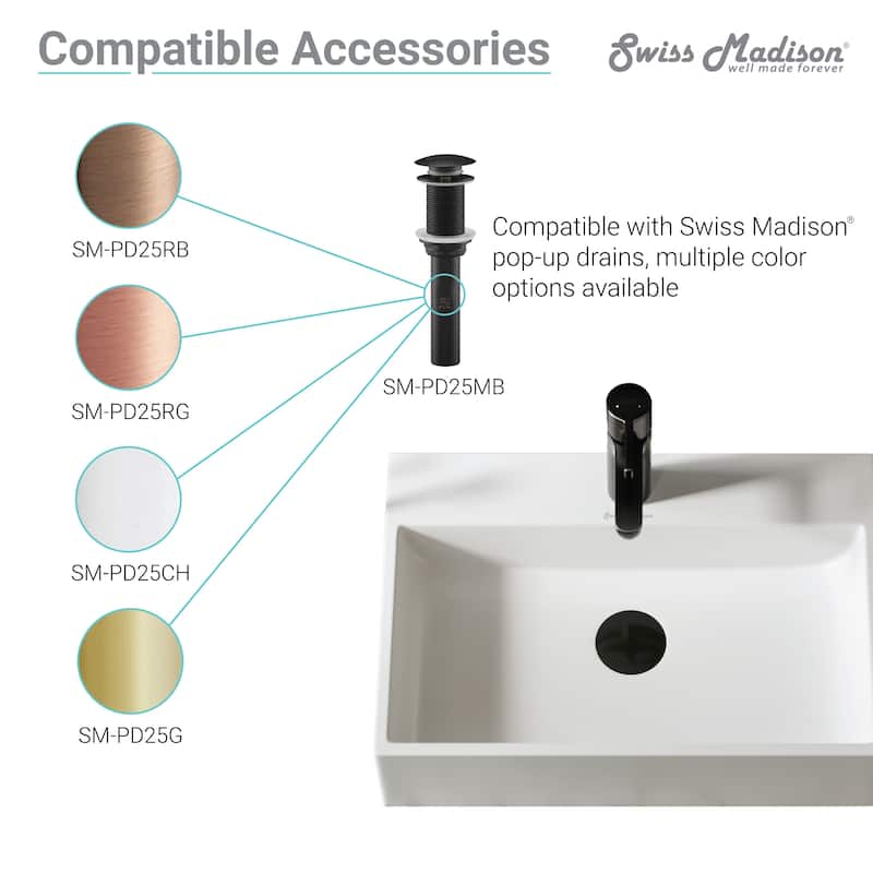 Swiss Madison Plaisir® Round Ceramic Bathroom Vessel Sink