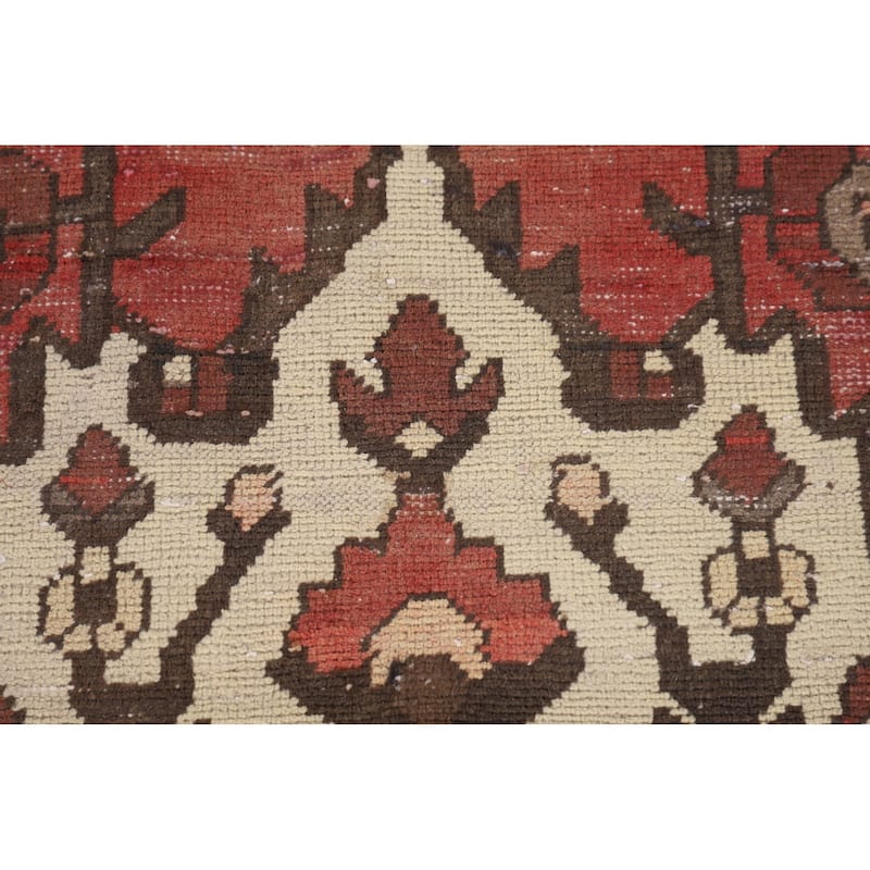 Bakhtiari Persian Vintage Area Rug Handmade Medallion Wool Carpet - 6'8"x 9'11"