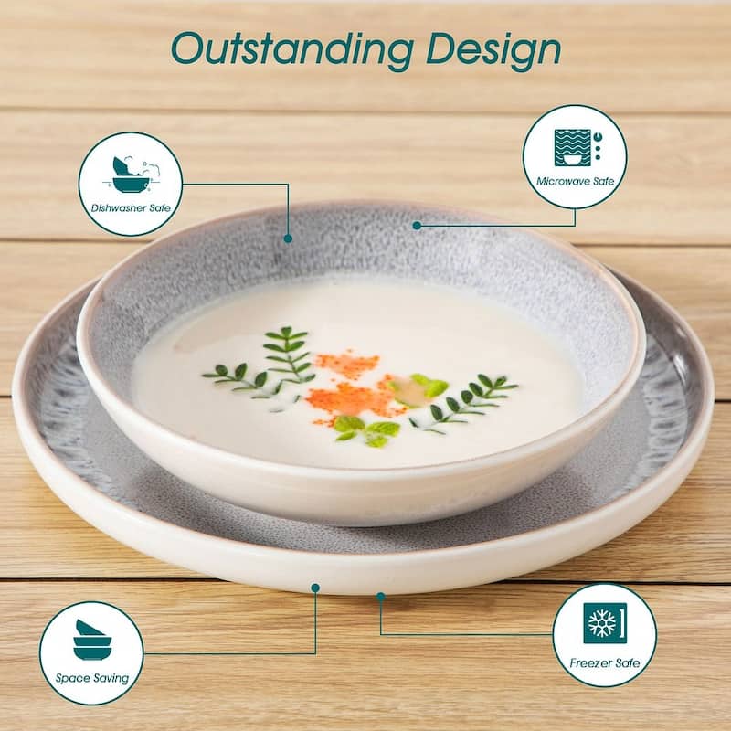vancasso Snow Dinnerware Collection Stoneware for Modern Kitchens
