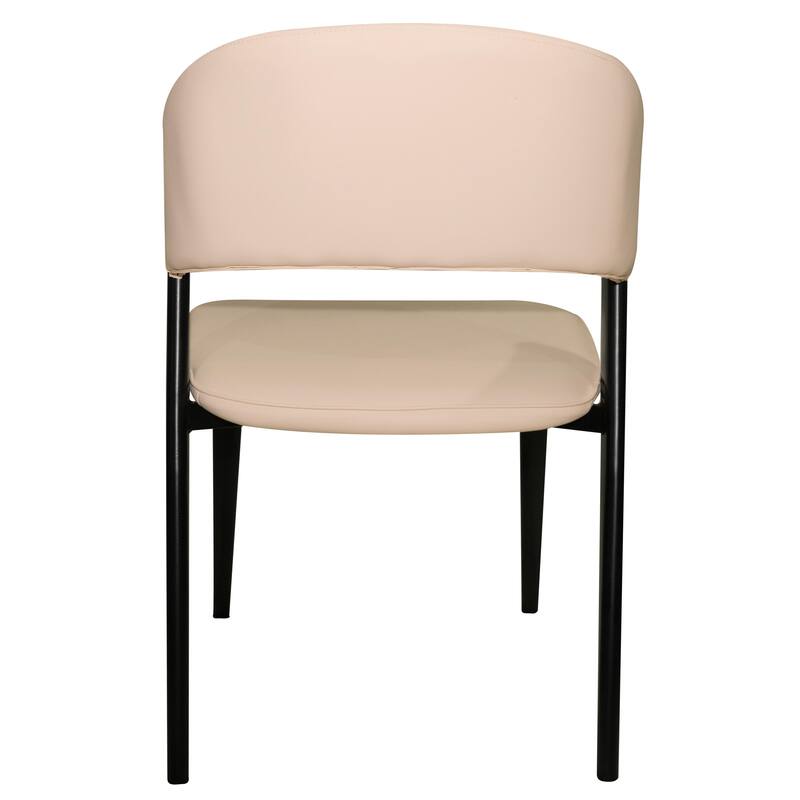 Aspen Leather Set of 4 Dining or Accent Chair with Sturdy Metal Legs & Cushioned Seats for Dining Room or Living Space