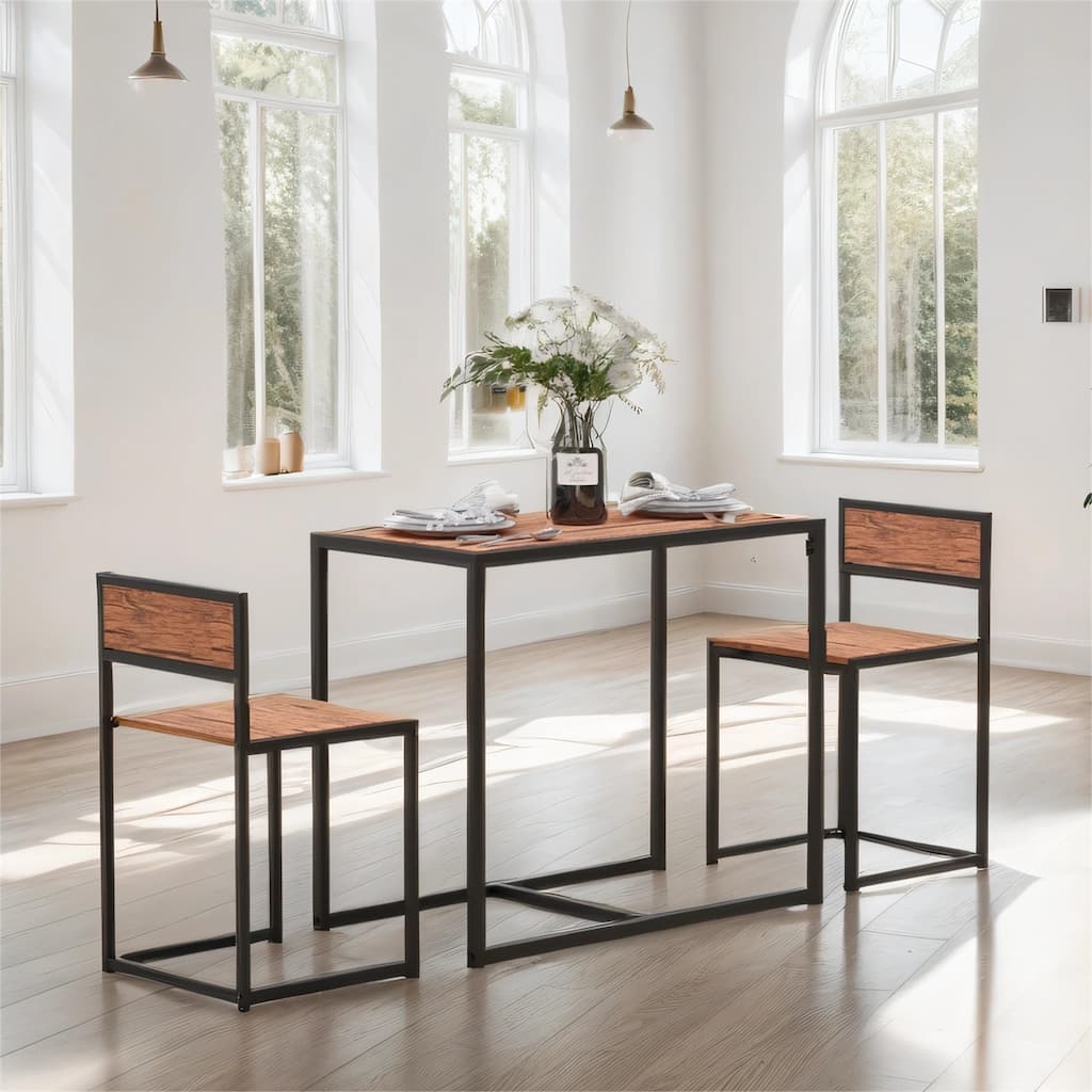 3-Piece Dining Table Set for 2, Kitchen Table&Chairs, Dining Room Sets