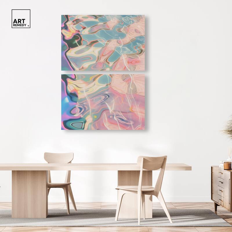 Metallic Drift I Canvas Set of 2 by Art Remedy, Gallery Wrapped