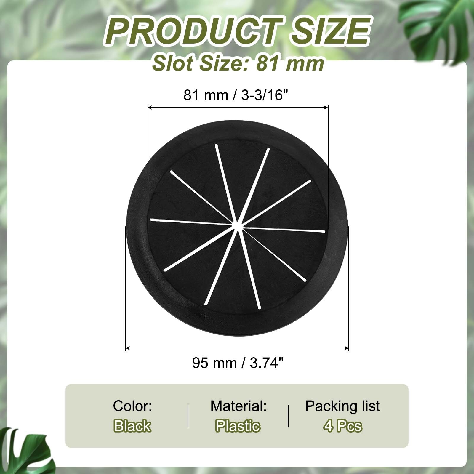 Desk Grommet, Round Cable Grommet Cord Hole Cover with Adhesive Tape Flexible Table Wire Organizer