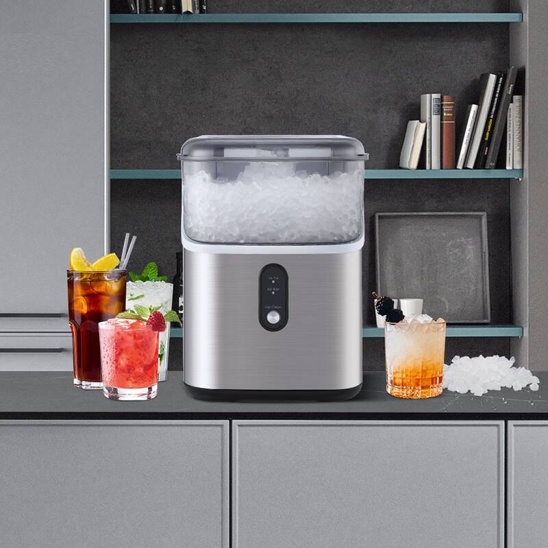 Chewable Nugget Ice Maker Countertop, 35Lbs/24H with Ice Scoop