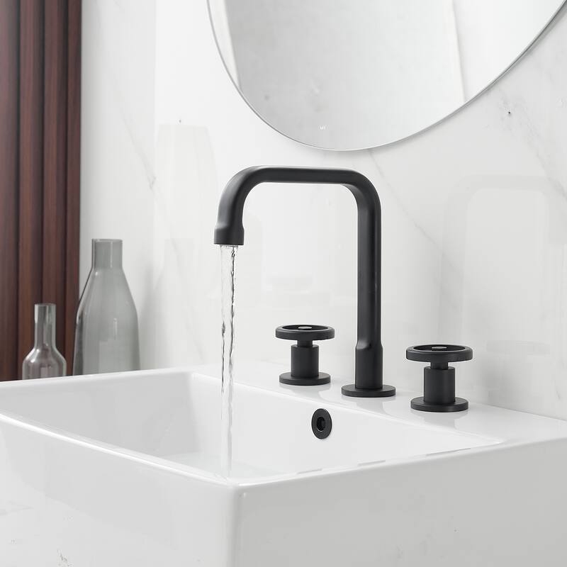 8 Inches Widespread Bathroom Faucet with Drain Kit