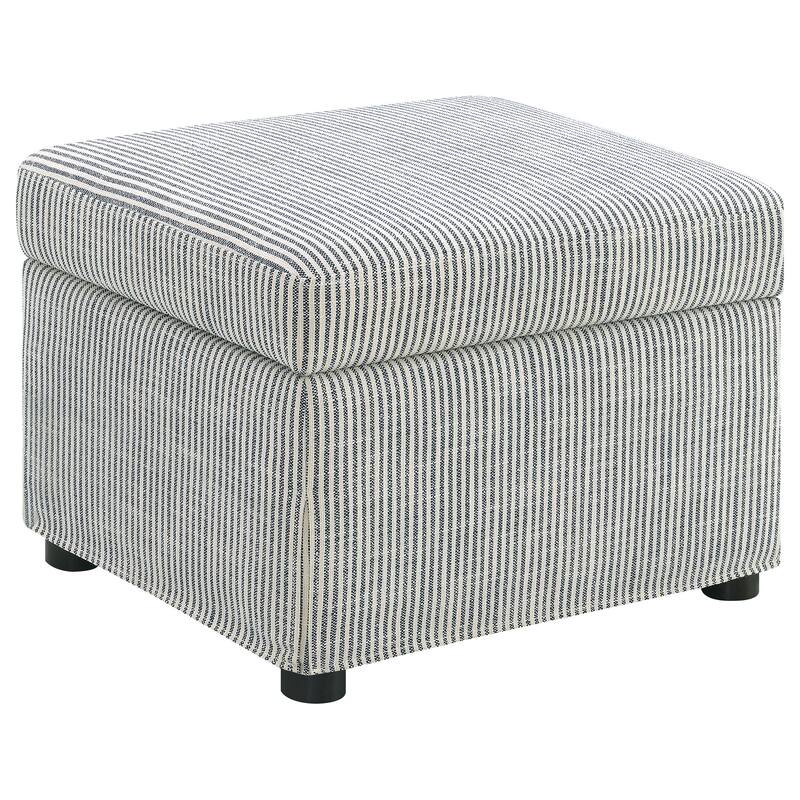 Winter Upholstered Hydraulic Lift Top Storage Ottoman - Grey