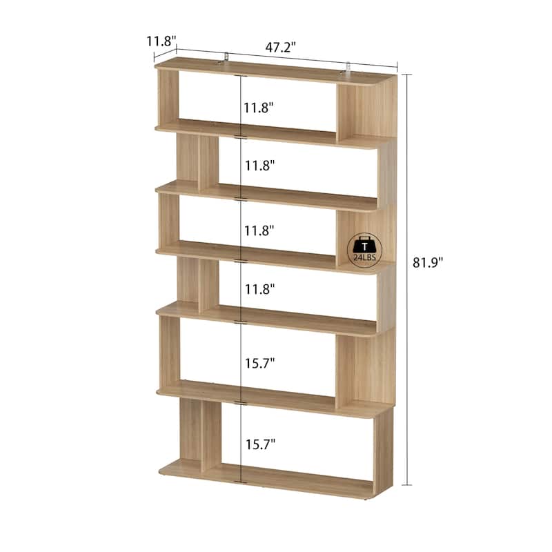 Buffet Display Cabinet Bookshelf Bookcase 81.9 Inches Tall Bookshelf