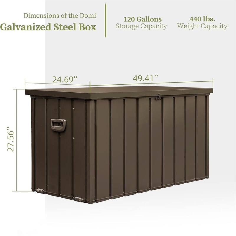 100-200 Gallon Outdoor Storage Deck Box Waterproof, Lockable