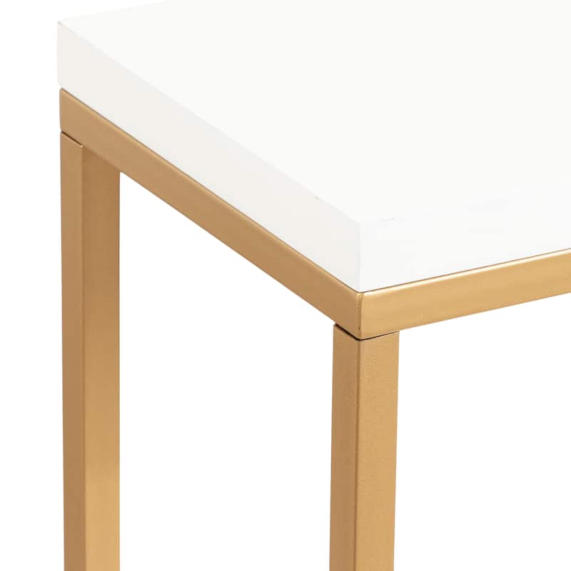 Kate and Laurel Kaya Wood and Metal Console Table - 30x10x30