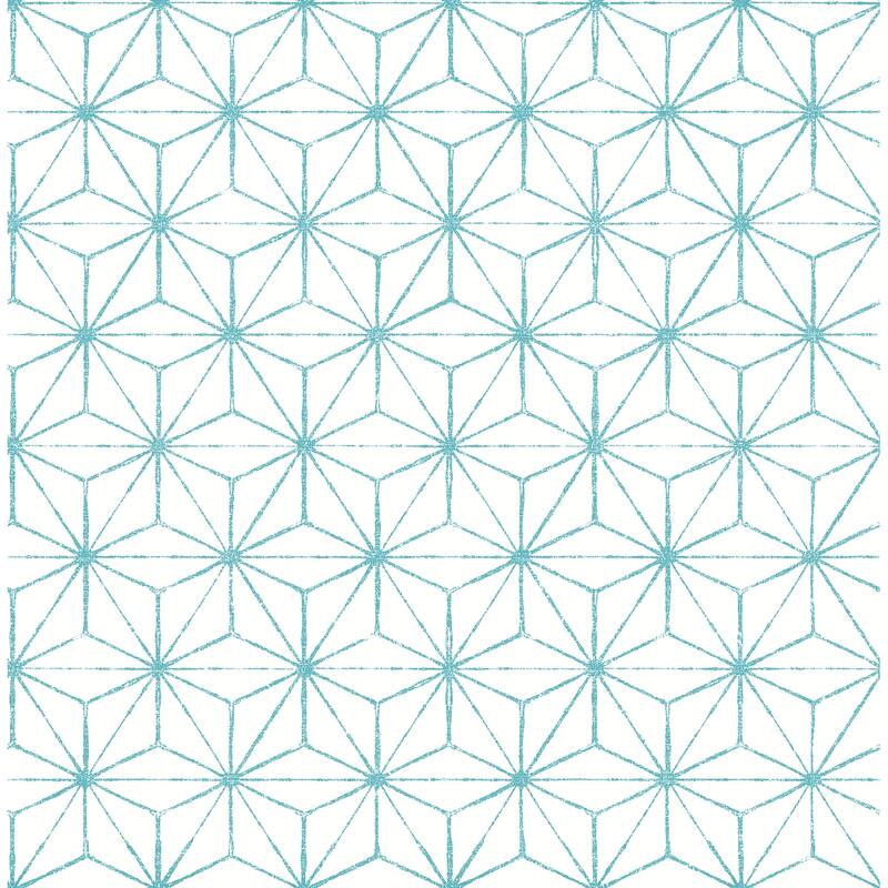 A-Street Prints Orion Turquoise Geometric Wallpaper