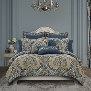 Messina Navy Comforter Set - Bed Bath & Beyond - 41955465