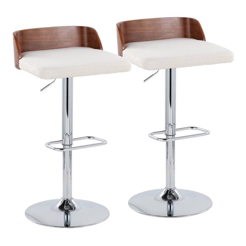 Carson Carrington Marstrand Adjustable Bar Stool with Rounded Rectangle Footrest (Set of 2)