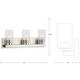 preview thumbnail 6 of 4, Goodwin Collection Three-Light Brushed Nickel Modern Vanity Light with Clear Glass - Medium
