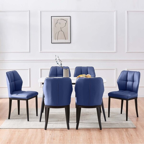 Checkered Faux Leather Upholstered Dining Chairs Set of 2 4 33.7 H x 17.4 W x 17.4 D On Sale Bed Bath Beyond 40406106