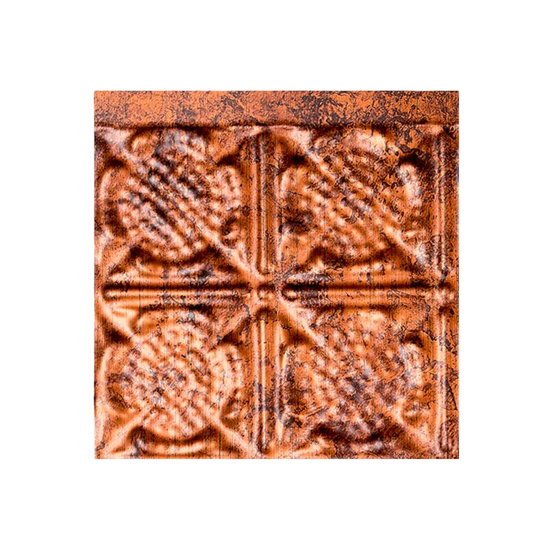 FASÄDE Traditional Style 6 Decorative Vinyl Backsplash Panel - 6x6 Inch Sample - Moonstone Copper