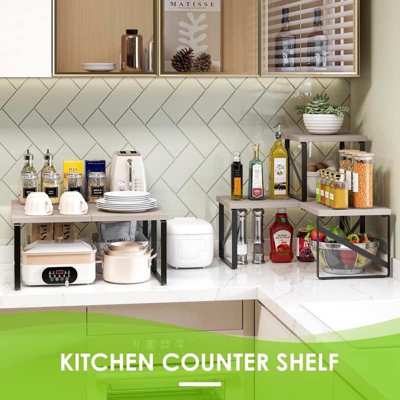 Corner Shelf Plant Stand - 15.7"D x 15.7"W x 14.1"H