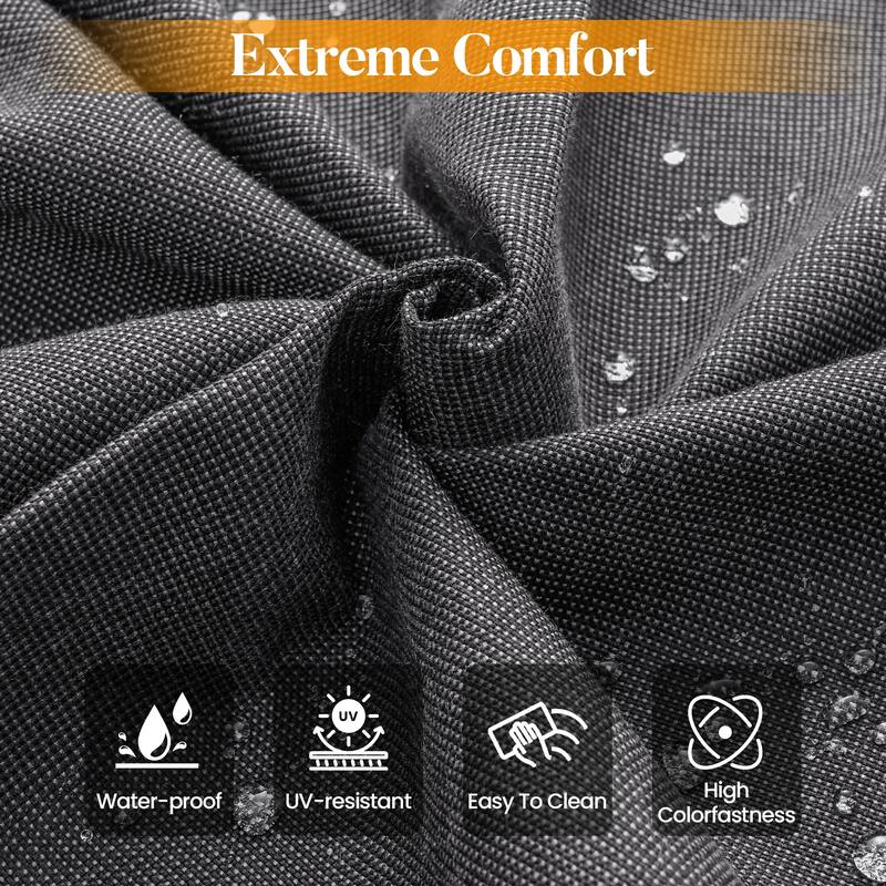 HOOOWOOO 7-piece Patio Furniture Wicker Sofa Conversation Set Fire Pit Table