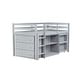 preview thumbnail 16 of 38, Twin Rubber Wood Loft Bed with Drawer Cabinet, Shelf Cabinet and Pull-out Desk with a Two-tier Side Shelf