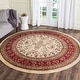 preview thumbnail 125 of 140, SAFAVIEH Lyndhurst Kuralay Traditional Oriental Rug 8' Round - Ivory/Red - Round