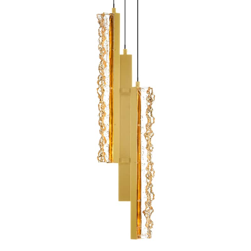 Stagger Integrated LED Brass Mini Pendant